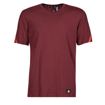 Abbigliamento Uomo T-shirt maniche corte adidas Performance FI 3 Stripes Tee Shadow / Red