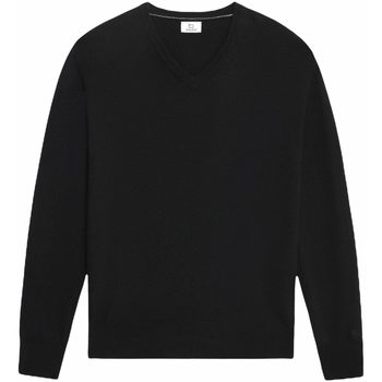 Abbigliamento Uomo T-shirts a maniche lunghe Woolrich SUPERGEELONG V-NECK MAGLIA SCOLLO A V UOMO Black