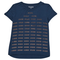 Abbigliamento Bambina T-shirt maniche corte Guess LOOP Marine