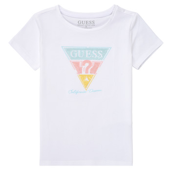 Abbigliamento Bambina T-shirt maniche corte Guess CENTROP Bianco