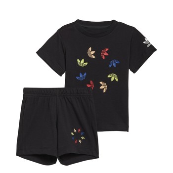 Abbigliamento Unisex bambino Completo adidas Originals SHORT TEE SET Nero