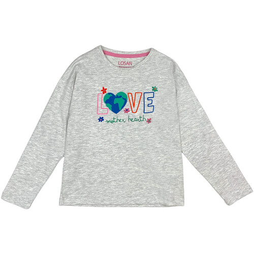 Abbigliamento Unisex bambino T-shirts a maniche lunghe Losan 126-1203AL Grigio