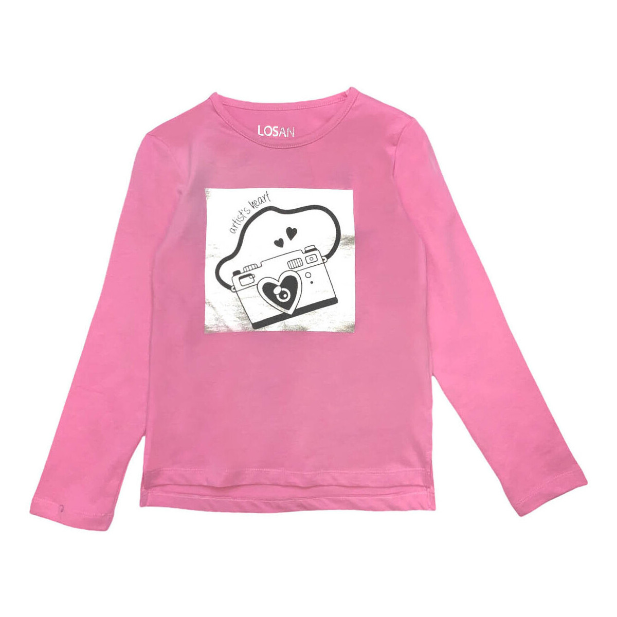 Abbigliamento Bambina T-shirts a maniche lunghe Losan 126-1206AL Rosa