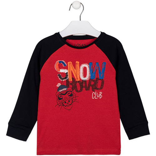 Abbigliamento Unisex bambino T-shirts a maniche lunghe Losan 125-1025AL Rosso