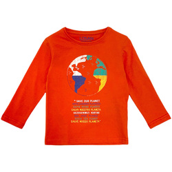 Abbigliamento Unisex bambino T-shirts a maniche lunghe Losan 125-1205AL Arancio