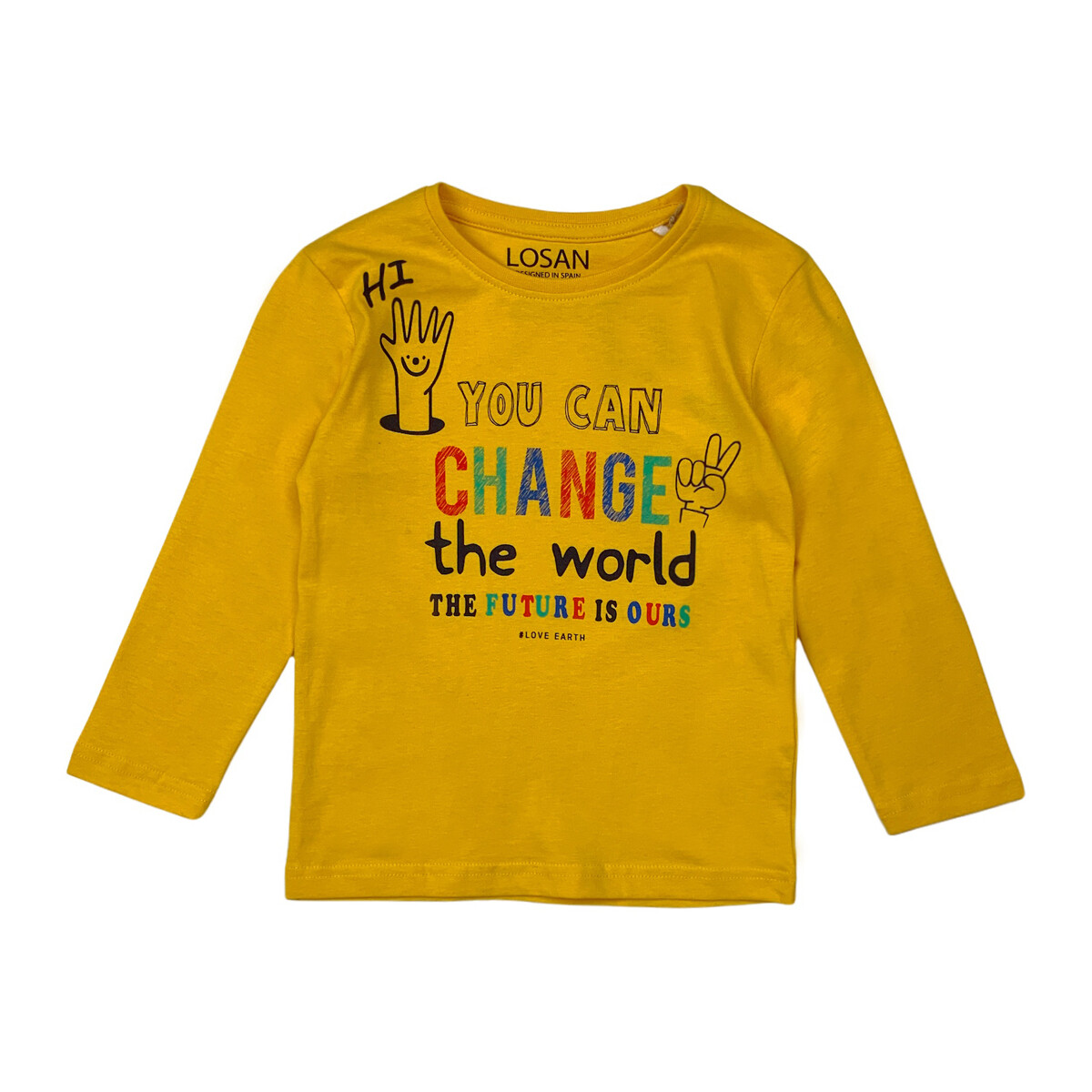 Abbigliamento Bambina T-shirts a maniche lunghe Losan 125-1205AL Giallo