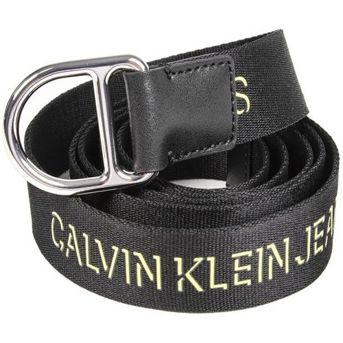 Accessori Donna Cinture Calvin Klein Jeans Slider D-Ring Cintura Nero