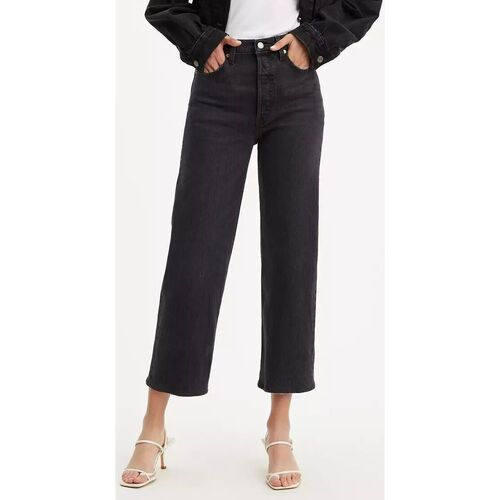 Abbigliamento Donna Jeans Levi's 72693 0012 L.27 - RIBCAGE STRAIGHT-BLACK SPROUT Nero