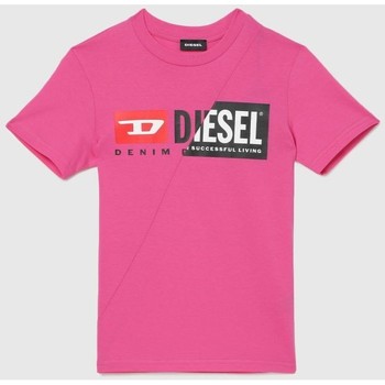 Abbigliamento Unisex bambino T-shirt & Polo Diesel 00J4YH 00YI9 T-DIEGO-K302 FUCSIA Viola