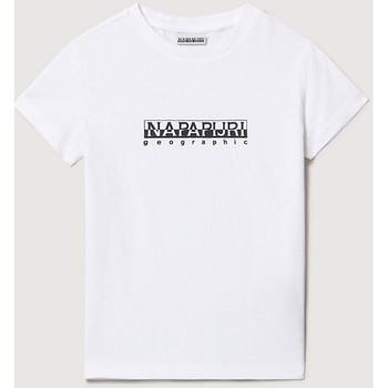 Abbigliamento Bambino T-shirt & Polo Napapijri K S-BOX  SS - NP0A4FP5-002 BRIGHT WHITE Bianco
