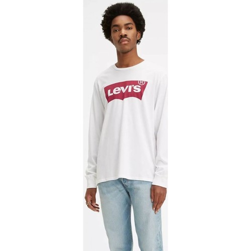 Abbigliamento Uomo T-shirt & Polo Levi's 36015 0010 - LONG SLEEVE TEE-BRIGHT WHITE Bianco