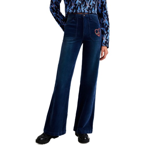 Abbigliamento Donna Pantaloni morbidi / Pantaloni alla zuava Desigual 21WWPN05 Blu