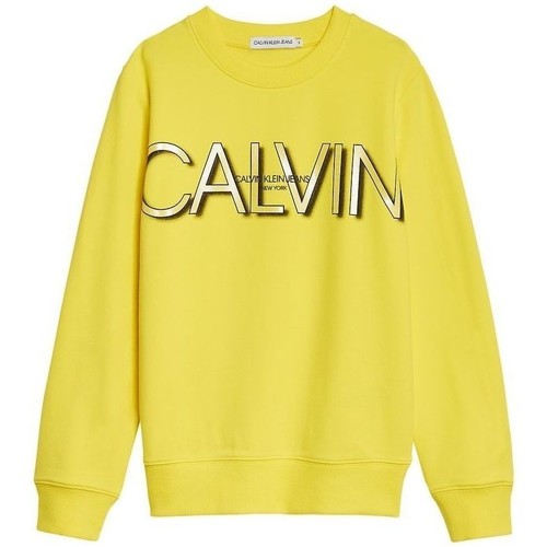 Abbigliamento Bambina Felpe Calvin Klein Jeans IG0IG01006 LOGO SWEATSHIRT-ZHM BRIGHT SUNSHINE Giallo