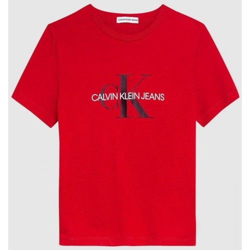 Abbigliamento Unisex bambino T-shirt & Polo Calvin Klein Jeans IU0IU00068 LOGO T-SHIRT-XND FIERCE RED Rosso