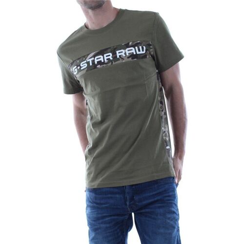 Abbigliamento Uomo T-shirt & Polo G-Star Raw D12868 336 GRAPHIC 7-724 SAGE Verde
