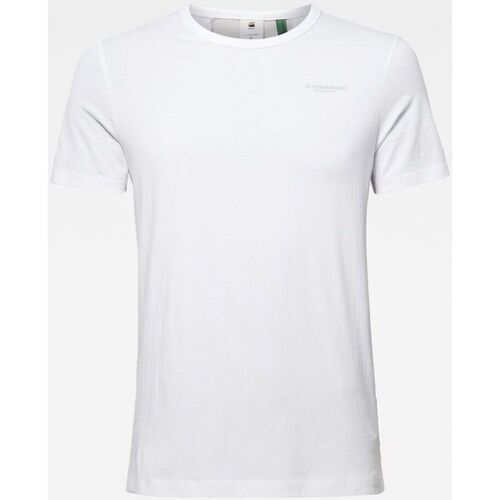 Abbigliamento Uomo T-shirt & Polo G-Star Raw D16425 336 BLOCK ORIGINALS TEE-110 WHITE Bianco