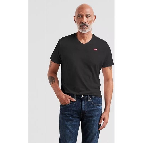 Abbigliamento Uomo T-shirt & Polo Levi's 85641 V NECK-0001 BLACK Nero