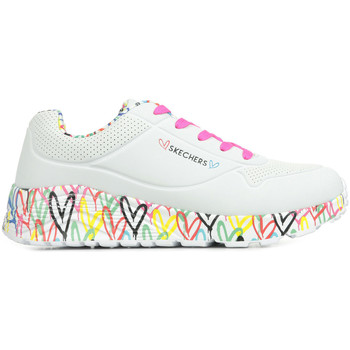 Scarpe Bambina Sneakers Skechers Uno Lite Lovely Luv Bianco