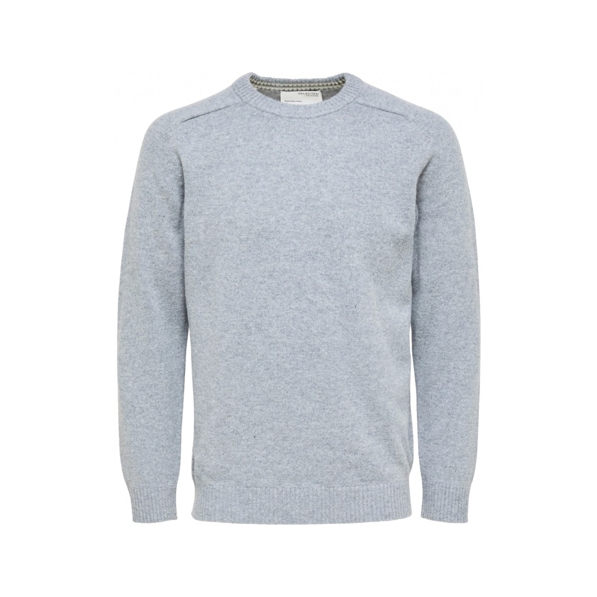 Abbigliamento Uomo Maglioni Selected Wool Jumper New Coban - Medium Grey Melange Grigio