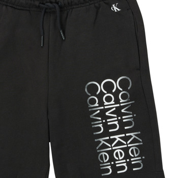 Calvin Klein Jeans INSTITUTIONAL CUT OFF LOGO SHORTS Nero