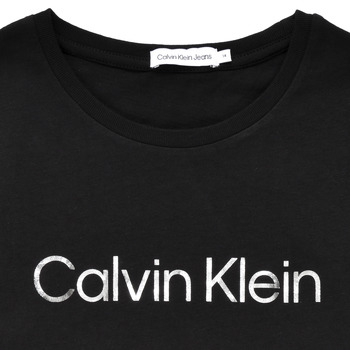 Calvin Klein Jeans INSTITUTIONAL SILVER LOGO T-SHIRT DRESS Nero