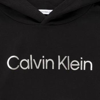 Calvin Klein Jeans INSTITUTIONAL SILVER LOGO HOODIE Nero