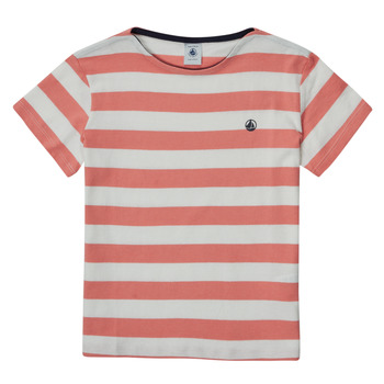 Abbigliamento Bambina T-shirt maniche corte Petit Bateau BIBALI Bianco / Rosa