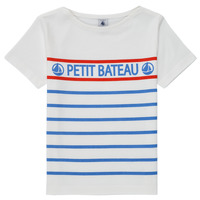 Abbigliamento Bambino T-shirt maniche corte Petit Bateau BLEU Blu / Rosso