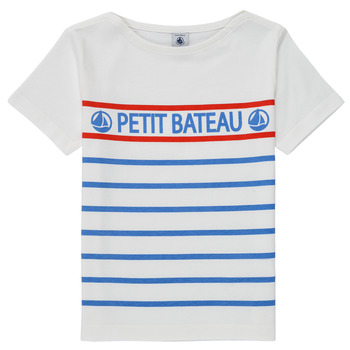 Abbigliamento Bambino T-shirt maniche corte Petit Bateau BLEU Blu / Rosso
