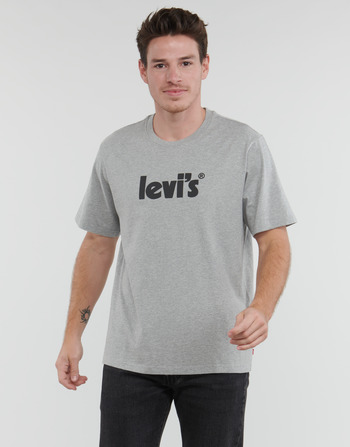 Abbigliamento Uomo T-shirt maniche corte Levi's SS RELAXED FIT TEE Poster / Logo / Grigio ghiaia