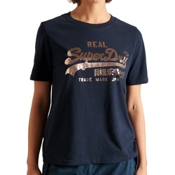 Abbigliamento Donna T-shirt maniche corte Superdry Vintage Logo Boho Blu