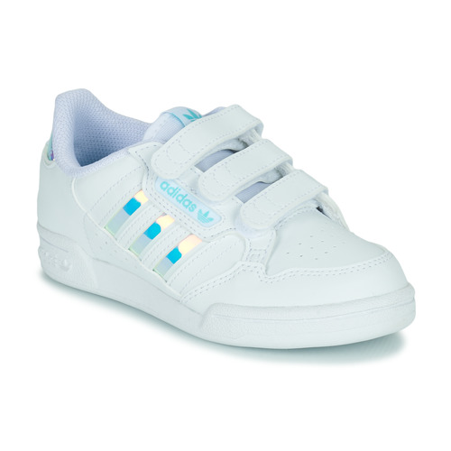 Scarpe Bambina Sneakers basse adidas Originals CONTINENTAL 80 STRI Bianco