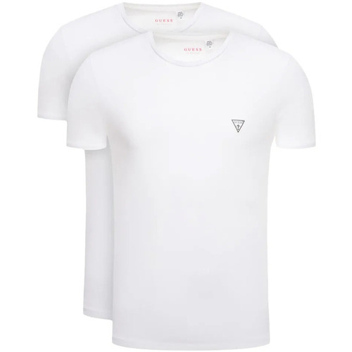 Abbigliamento Uomo T-shirt maniche corte Guess Pack x2 logo triangle Bianco