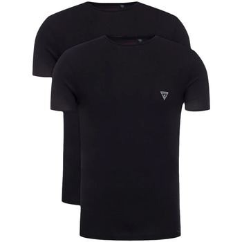 Abbigliamento Uomo T-shirt maniche corte Guess Pack x2 logo triangle Nero