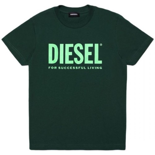 Abbigliamento Unisex bambino T-shirt & Polo Diesel 00J4P6 00YI9 TJUSTLOGO-K50Q Verde