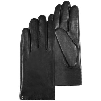 Accessori Donna Guanti Isotoner femme gants chauds smartouch cuir noir 85264 Nero