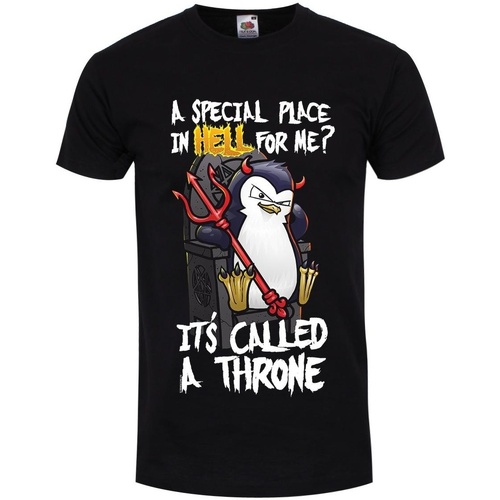 Abbigliamento Uomo T-shirts a maniche lunghe Psycho Penguin A Special Place In Hell Nero