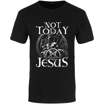 Abbigliamento Uomo T-shirts a maniche lunghe Grindstore Not Today Jesus Nero