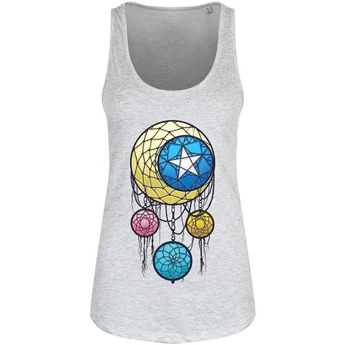 Abbigliamento Donna Top / T-shirt senza maniche Grindstore Celestial Dreamcatcher Grigio