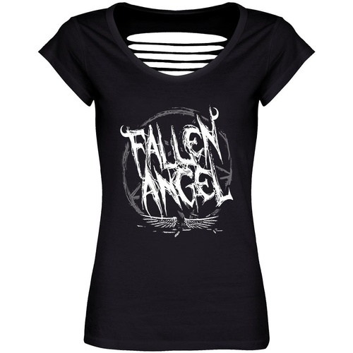Abbigliamento Donna T-shirts a maniche lunghe Grindstore Fallen Angel Nero