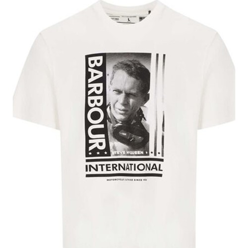 Abbigliamento Uomo T-shirt maniche corte Barbour mts0864 wh32 T-shirt Uomo bianc Bianco