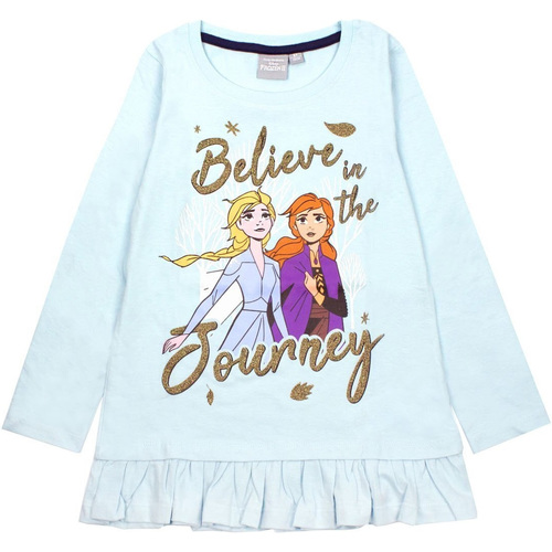 Abbigliamento Bambina T-shirts a maniche lunghe Dessins Animés Believe In The Journey Blu
