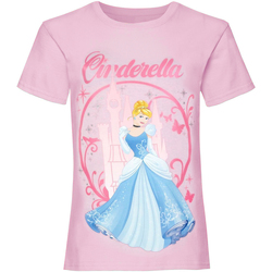 Abbigliamento Bambina T-shirts a maniche lunghe Cinderella NS6354 Rosso