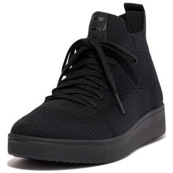 Scarpe Donna Sneakers basse FitFlop RALLY X KNIT HIGH-TOP SNEAKERS ALL BLACK Blu