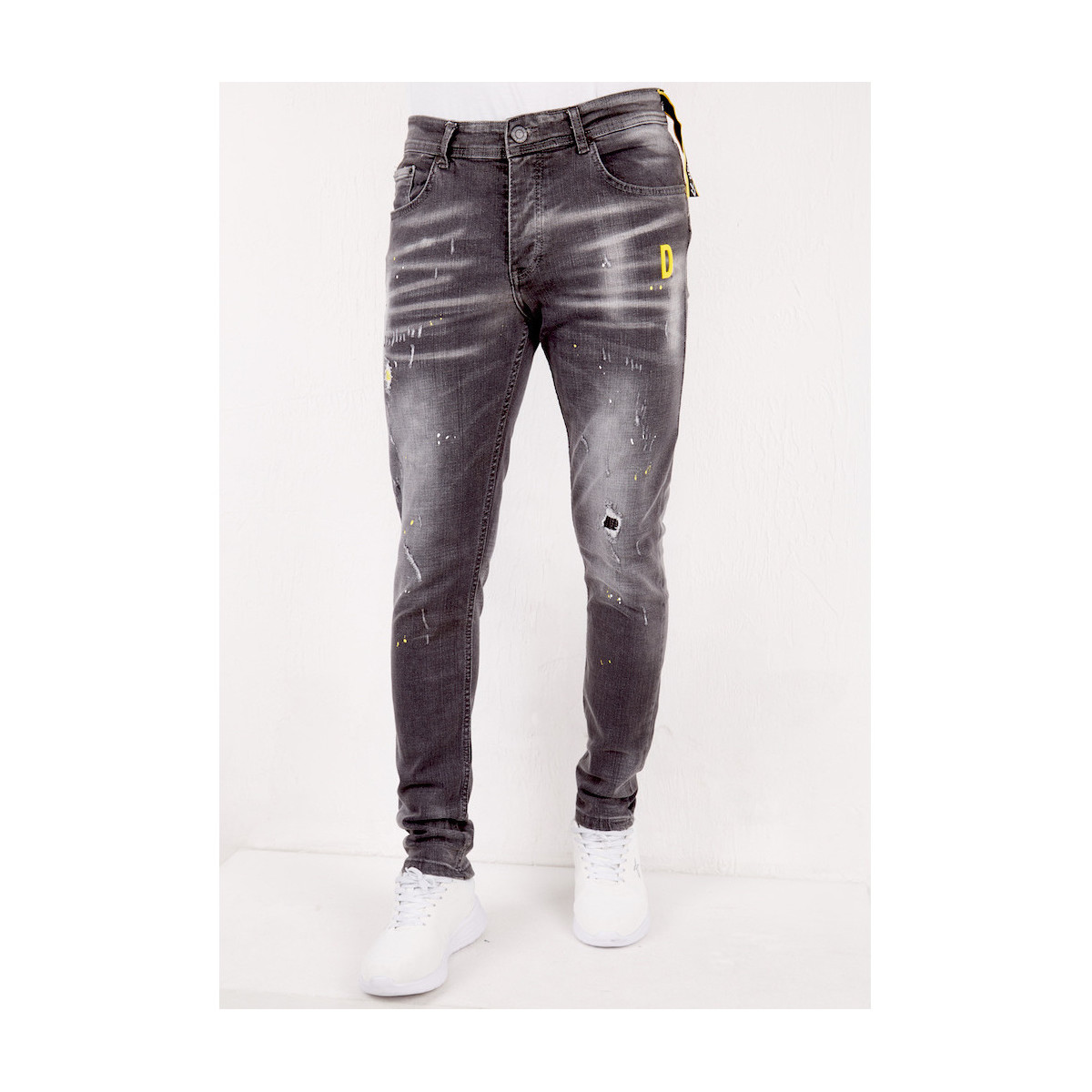 Abbigliamento Uomo Jeans slim True Rise 128078022 Grigio