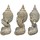 Casa Statuette e figurine Signes Grimalt Figura Buda 3 Unità Grigio