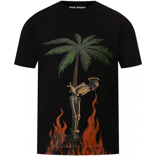 Abbigliamento Uomo T-shirt maniche corte Palm Angels maniche corte PMAA001R204130341088 - Uomo Nero