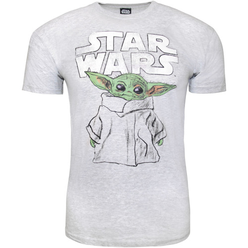Abbigliamento T-shirts a maniche lunghe Star Wars: The Mandalorian  Grigio