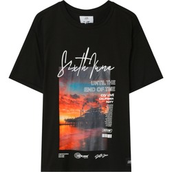 Abbigliamento Uomo T-shirt maniche corte Sixth June T-shirt  California Nero