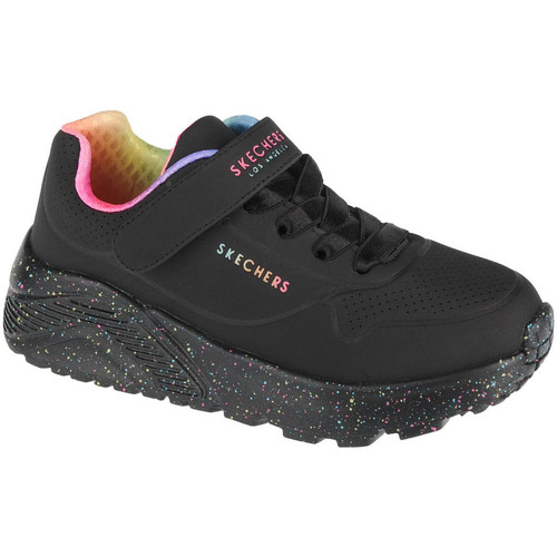Scarpe Bambina Sneakers basse Skechers Uno Lite Rainbow Specks Nero